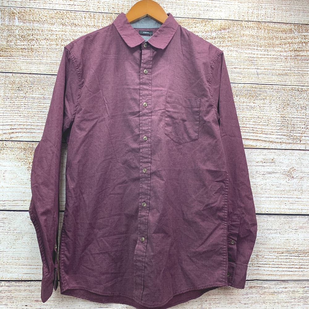 Lee Regular‎ Fit Stretch Button Up Shirt Long Sleeve Casual Top [Mens Medium]
